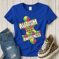 Autism Awareness Puzzle Piece Awareness Women's T-Shirt thumb 3