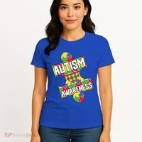 Autism Awareness Puzzle Piece Awareness Women's T-Shirt thumb 4
