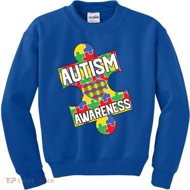 Autism Awareness Puzzle Piece Awareness Kids Sweatshirt