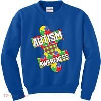 Autism Awareness Puzzle Piece Awareness Kids Sweatshirt thumb 0