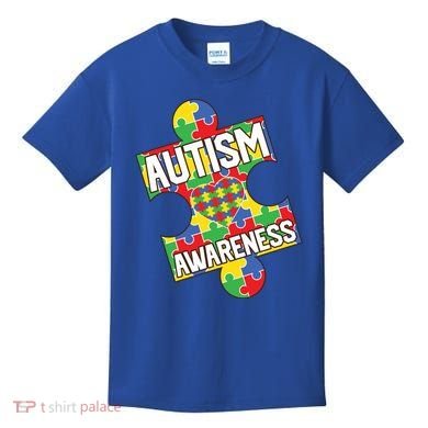 Autism Awareness Puzzle Piece Awareness Kids T-Shirt
