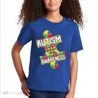 Autism Awareness Puzzle Piece Awareness Kids T-Shirt thumb 2