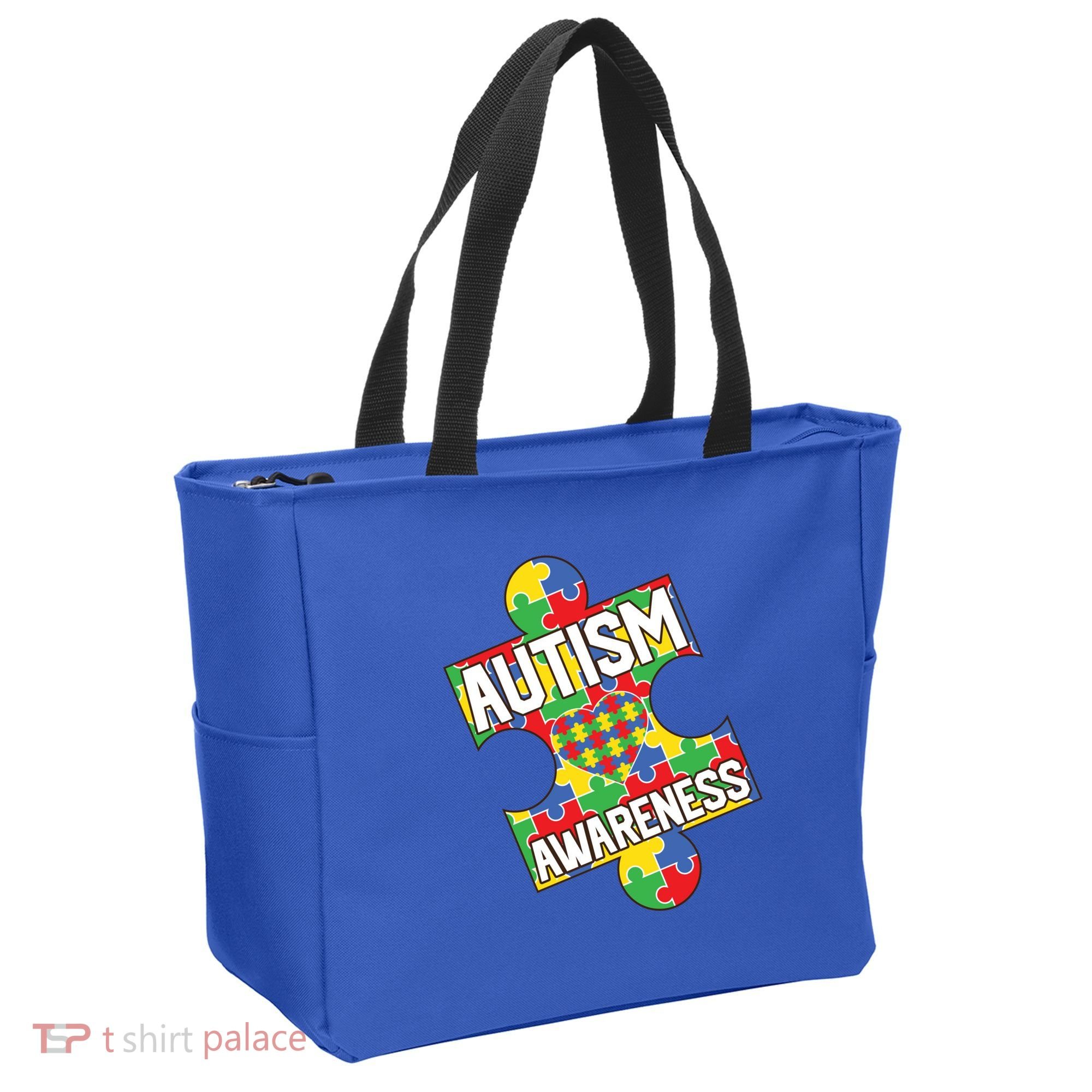 Autism Awareness Puzzle Piece Awareness Tote Bag
