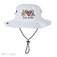 Autism Awareness Peace Love Autism Bucket Hat thumb 0