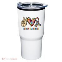 Autism Awareness Peace Love Autism Tumbler thumb 0