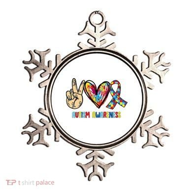 Autism Awareness Peace Love Autism Ornament
