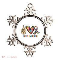 Autism Awareness Peace Love Autism Ornament thumb 0
