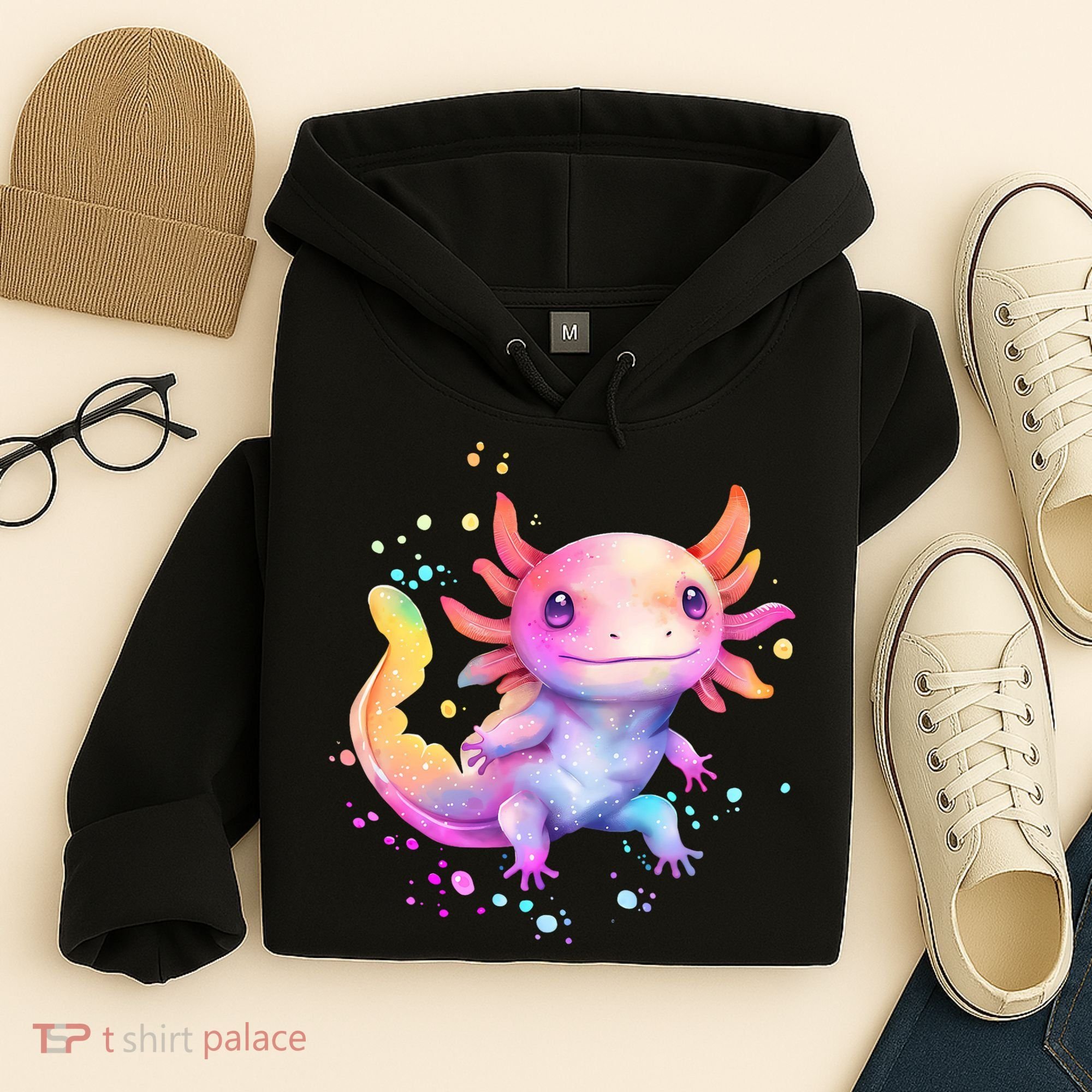 Axolotl Animal Pop Art Cute Axolotl Lover 2 Hoodie