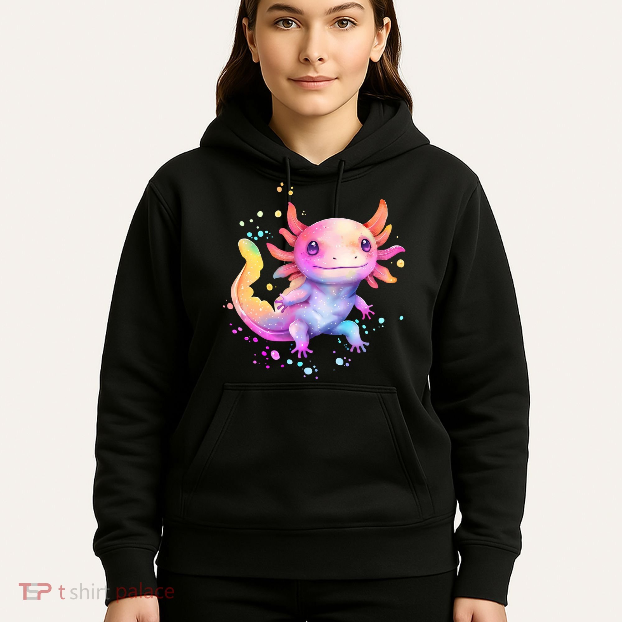 Axolotl Animal Pop Art Cute Axolotl Lover 2 Hoodie