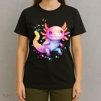 Axolotl Animal Pop Art Cute Axolotl Lover 2 T-Shirt thumb 4