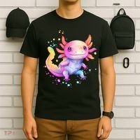 Axolotl Animal Pop Art Cute Axolotl Lover 2 T-Shirt thumb 6