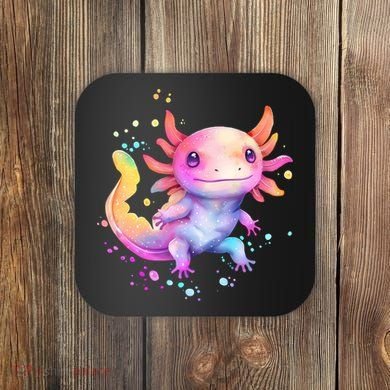 Axolotl Animal Pop Art Cute Axolotl Lover 2 Coaster