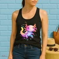 Axolotl Animal Pop Art Cute Axolotl Lover 2 Women's Tank Top thumb 2