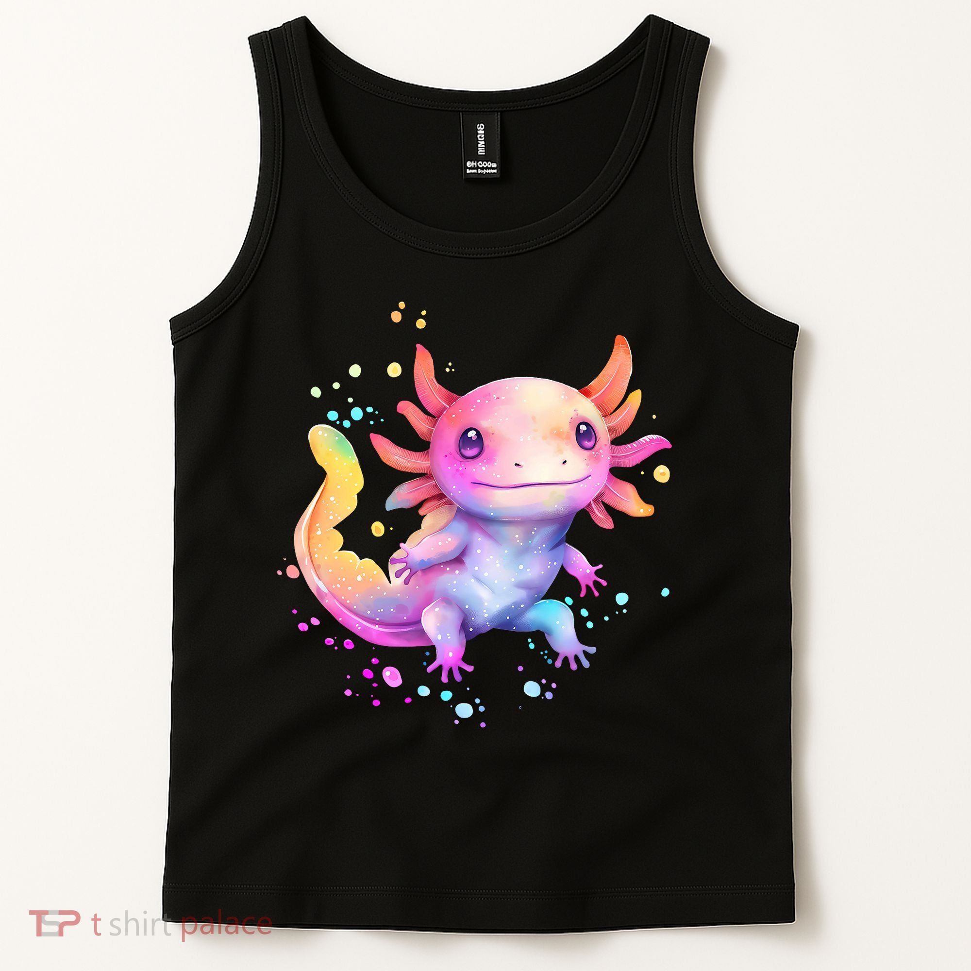 Axolotl Animal Pop Art Cute Axolotl Lover 2 Tank Top