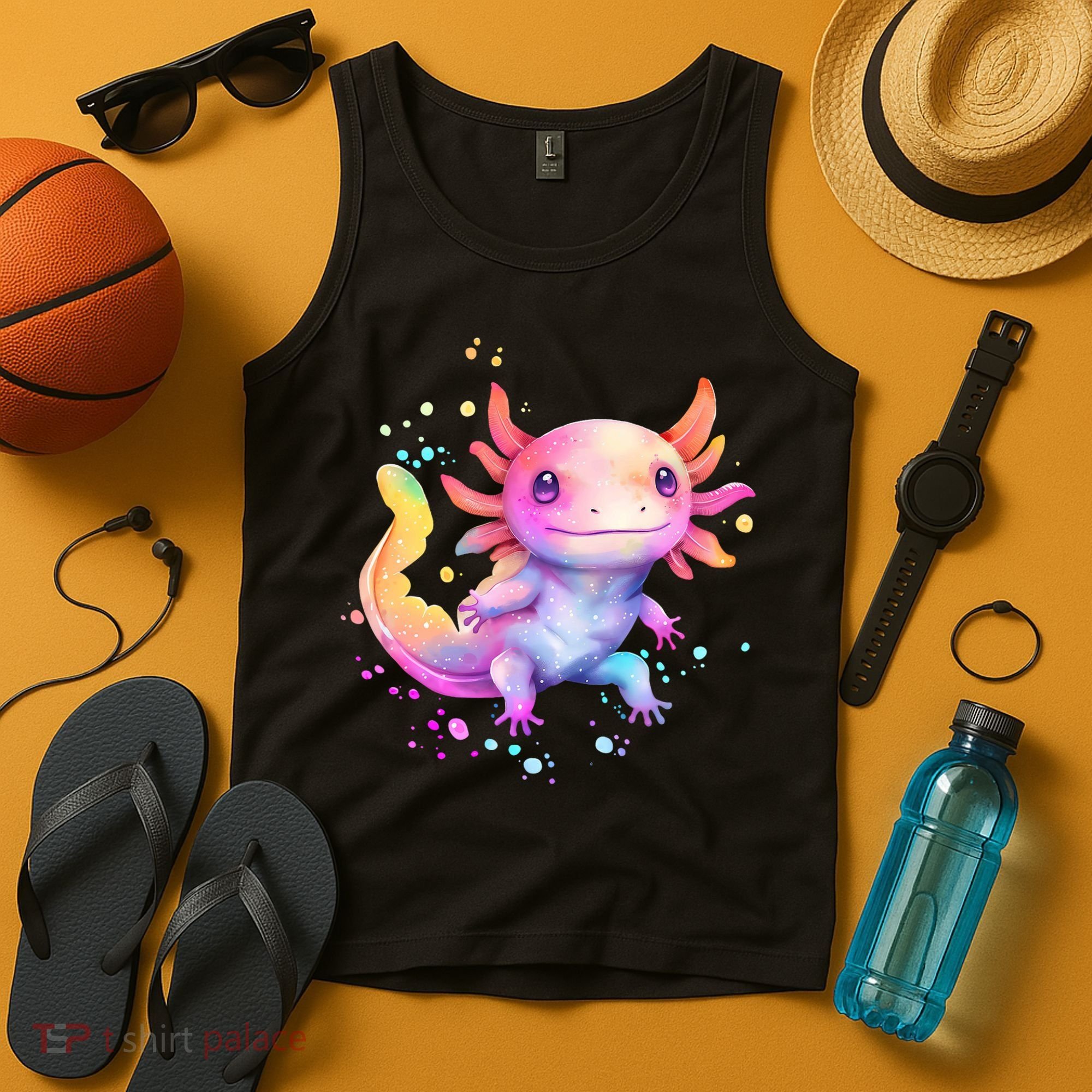 Axolotl Animal Pop Art Cute Axolotl Lover 2 Tank Top