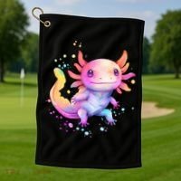 Axolotl Animal Pop Art Cute Axolotl Lover 2 Golf Towel thumb 1