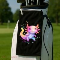 Axolotl Animal Pop Art Cute Axolotl Lover 2 Golf Towel thumb 2