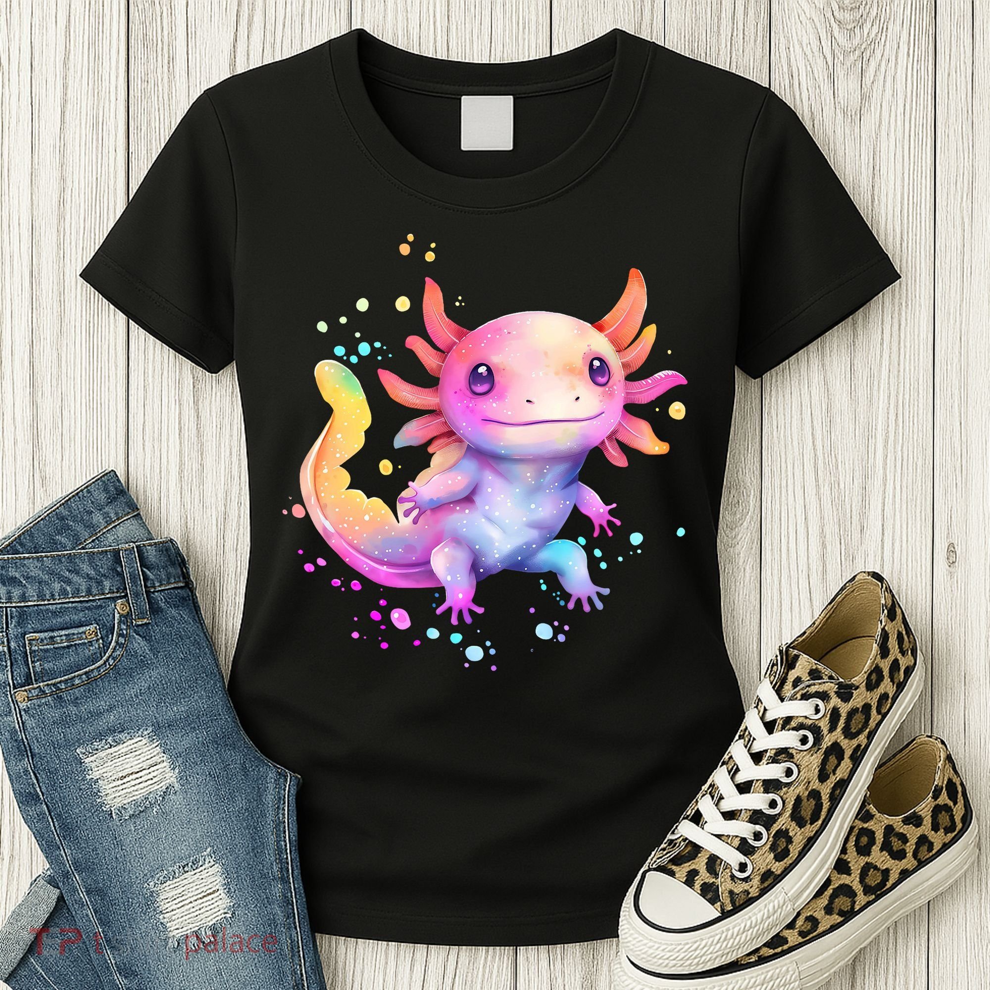 Axolotl Animal Pop Art Cute Axolotl Lover 2 Women's T-Shirt
