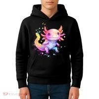Axolotl Animal Pop Art Cute Axolotl Lover 2 Kids Hoodie thumb 4