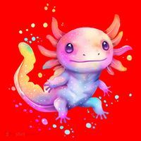 Axolotl Animal Pop Art Cute Axolotl Lover 2 Santa Hat thumb 1
