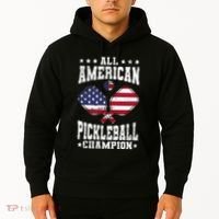 All American Pickleball Champion Patriotic Paddleball Hoodie thumb 2