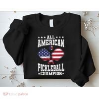 All American Pickleball Champion Patriotic Paddleball Sweatshirt thumb 2