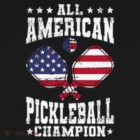All American Pickleball Champion Patriotic Paddleball Sweatshirt thumb 3