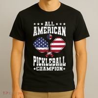 All American Pickleball Champion Patriotic Paddleball T-Shirt thumb 3