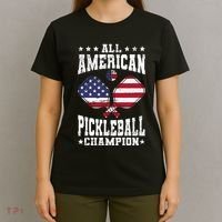 All American Pickleball Champion Patriotic Paddleball T-Shirt thumb 4
