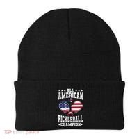 All American Pickleball Champion Patriotic Paddleball Beanie thumb 0