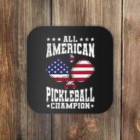 All American Pickleball Champion Patriotic Paddleball Coaster thumb 0