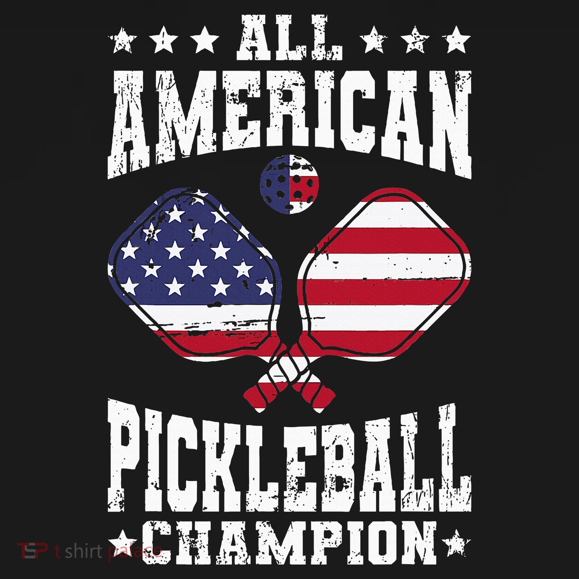 All American Pickleball Champion Patriotic Paddleball Women's Hoodie