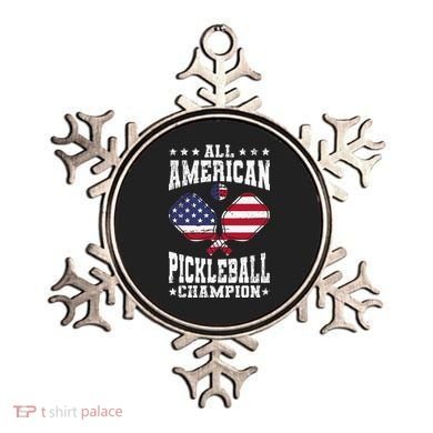 All American Pickleball Champion Patriotic Paddleball Ornament