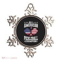 All American Pickleball Champion Patriotic Paddleball Ornament thumb 0