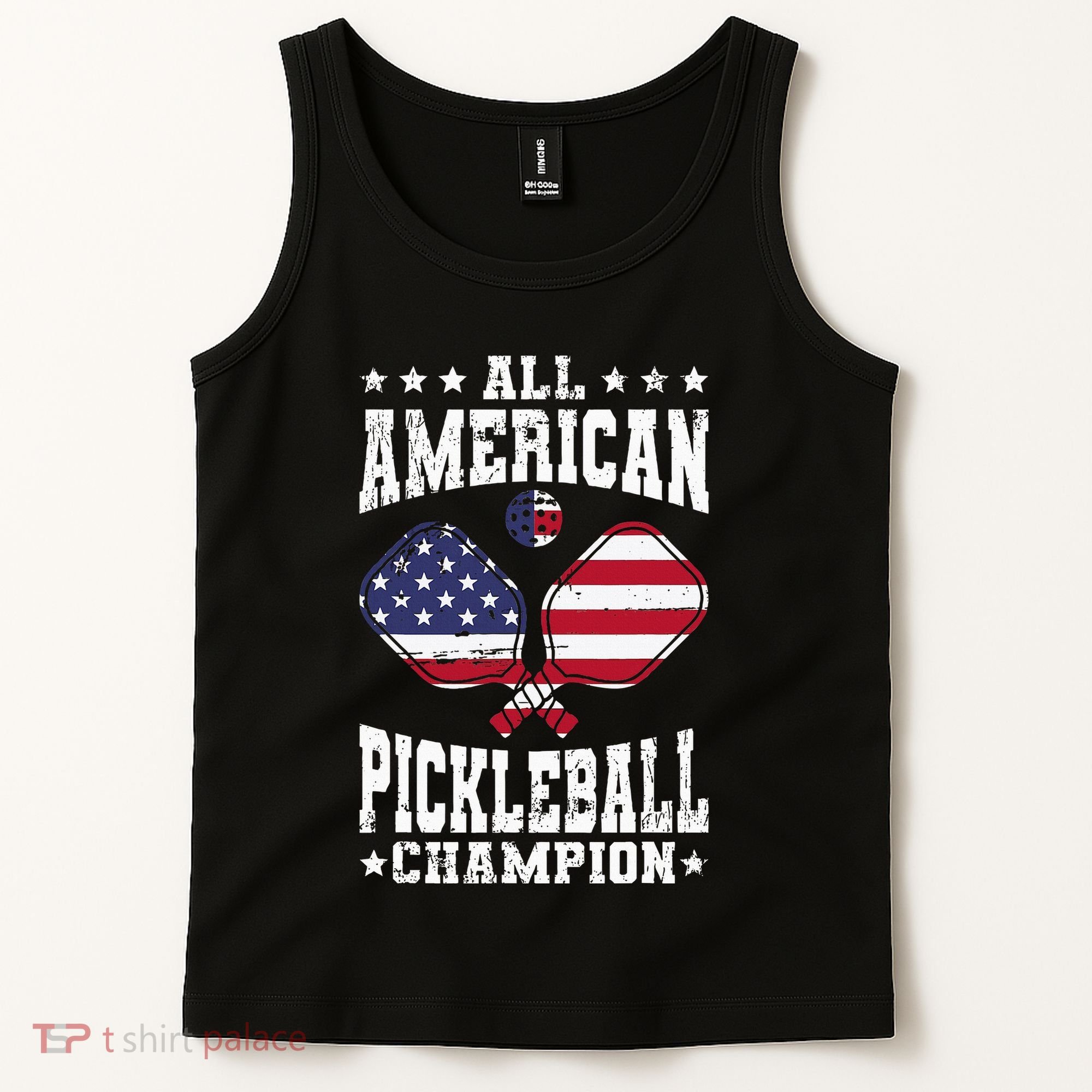 All American Pickleball Champion Patriotic Paddleball Tank Top
