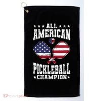 All American Pickleball Champion Patriotic Paddleball Golf Towel thumb 0