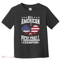 All American Pickleball Champion Patriotic Paddleball Toddler T-Shirt thumb 0