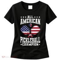 All American Pickleball Champion Patriotic Paddleball Women's T-Shirt thumb 0