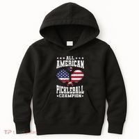 All American Pickleball Champion Patriotic Paddleball Kids Hoodie thumb 0