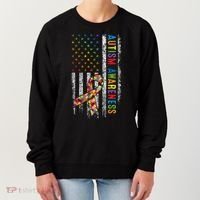 Autism Awareness Puzzle Ribbon Usa Flag Women's Sweatshirt thumb 0