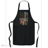 Autism Awareness Puzzle Ribbon Usa Flag Apron thumb 0
