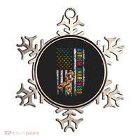 Autism Awareness Puzzle Ribbon Usa Flag Ornament thumb 0