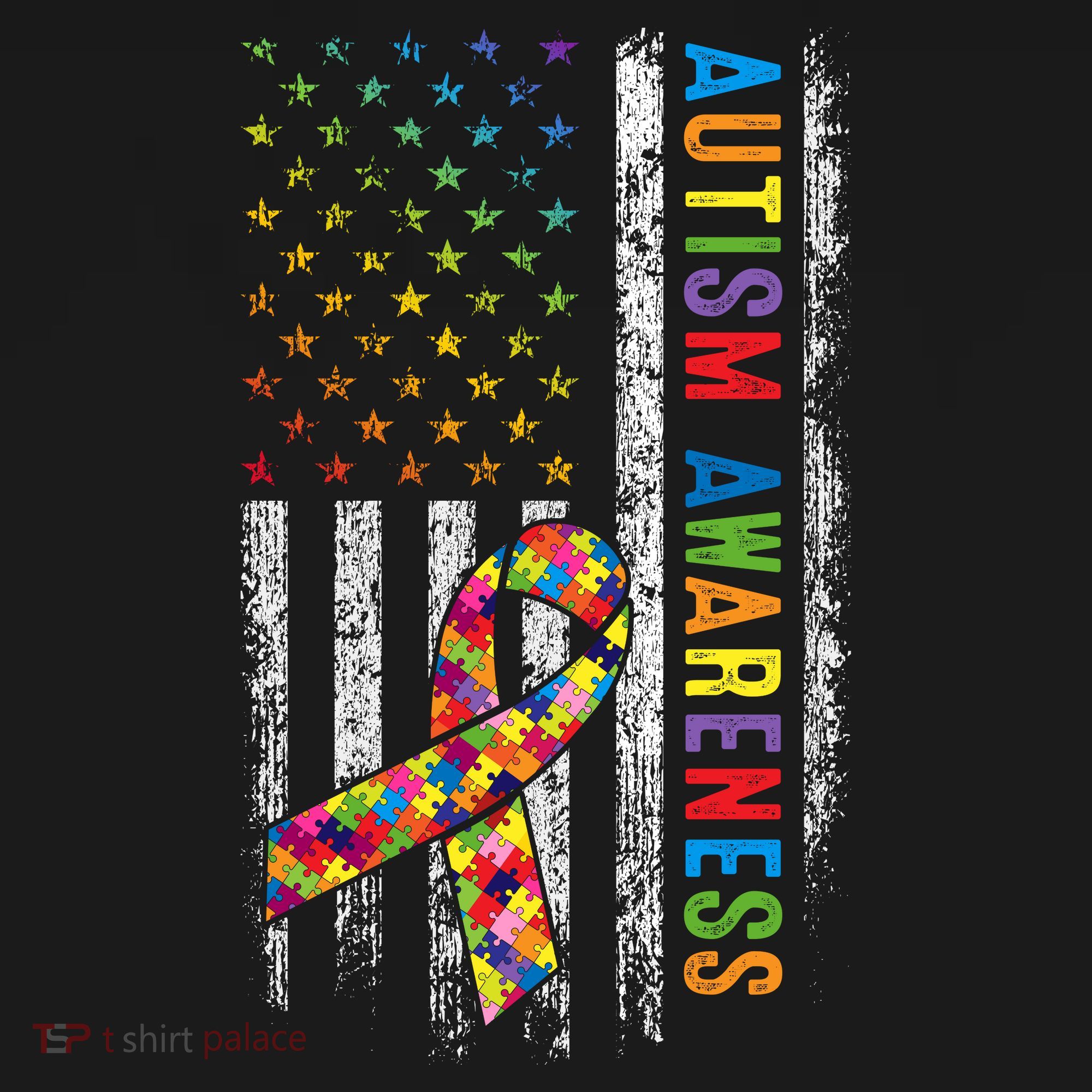Autism Awareness Puzzle Ribbon Usa Flag Visor
