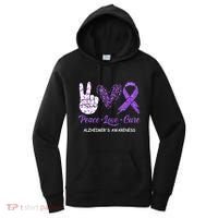 Alzheimers Awareness Peace Love Cure Leopard Women's Hoodie thumb 0