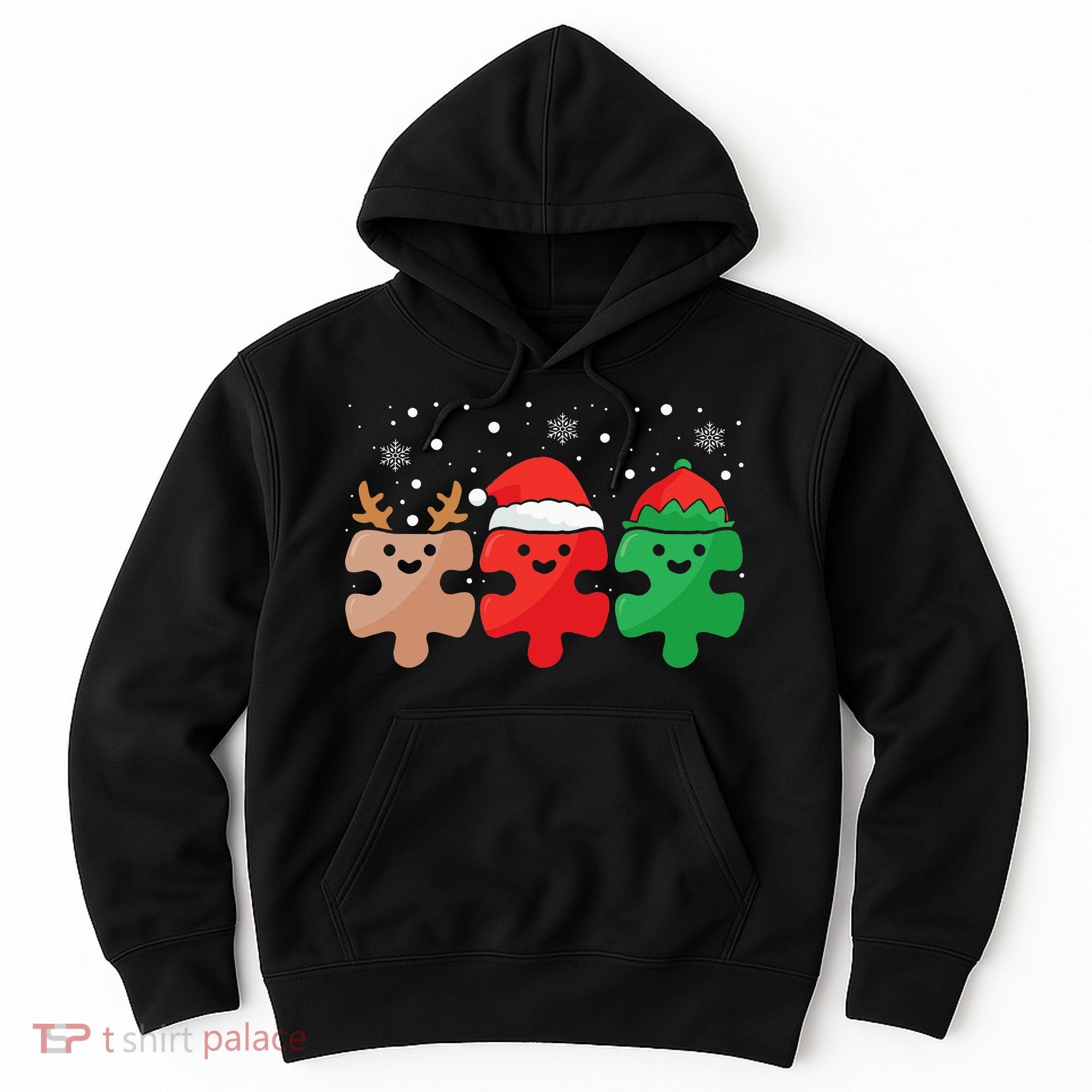 Autism Awareness Puzzle Christmas Autistic Xmas Pajama Hoodie