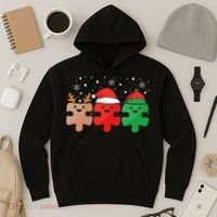 Autism Awareness Puzzle Christmas Autistic Xmas Pajama Hoodie thumb 3