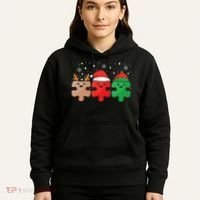 Autism Awareness Puzzle Christmas Autistic Xmas Pajama Hoodie thumb 5