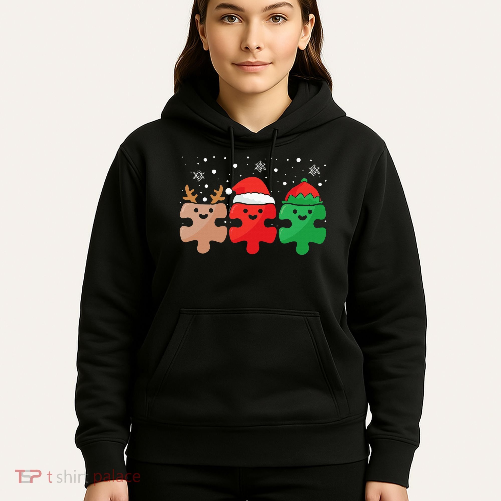 Autism Awareness Puzzle Christmas Autistic Xmas Pajama Hoodie