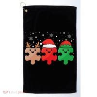 Autism Awareness Puzzle Christmas Autistic Xmas Pajama Golf Towel thumb 0