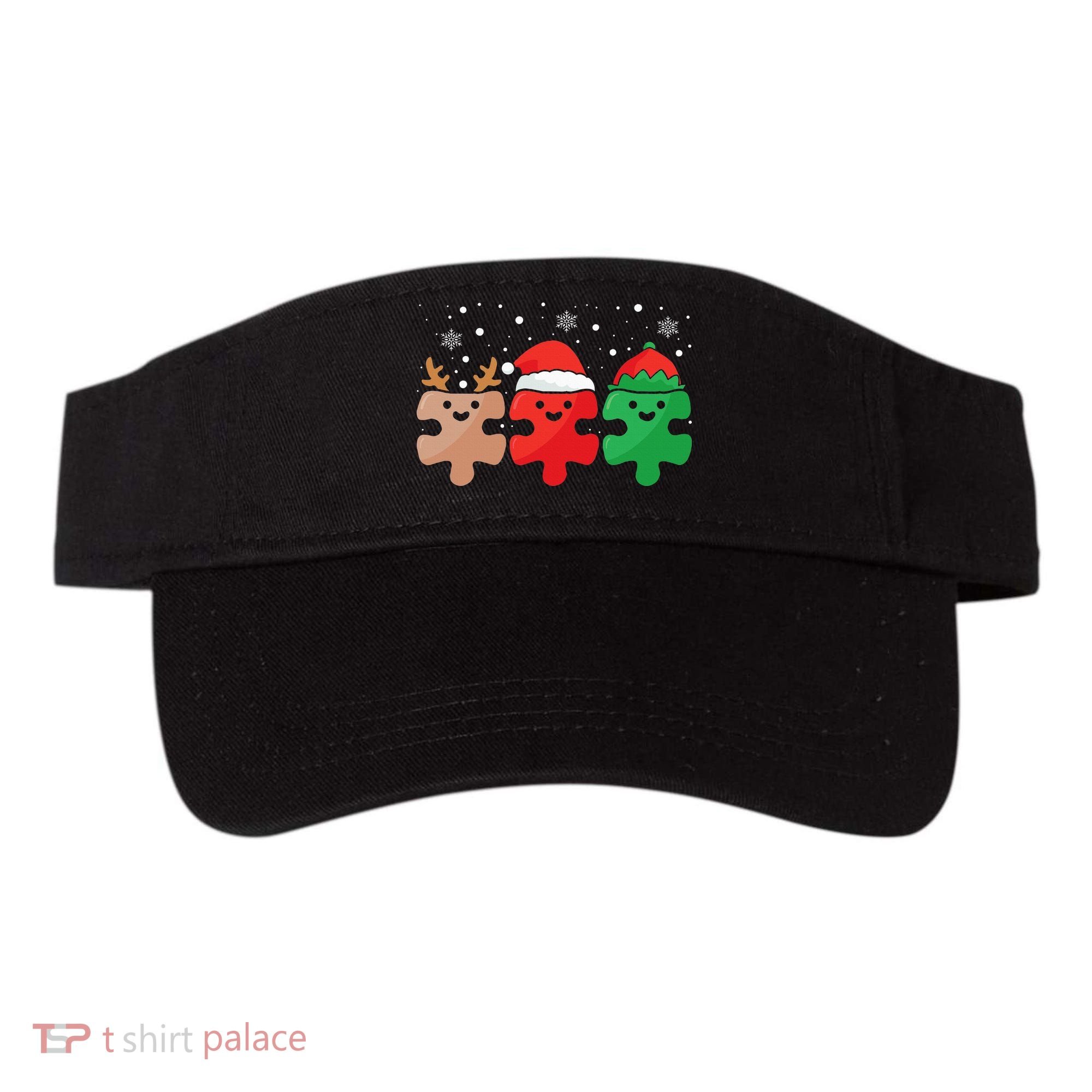 Autism Awareness Puzzle Christmas Autistic Xmas Pajama Visor